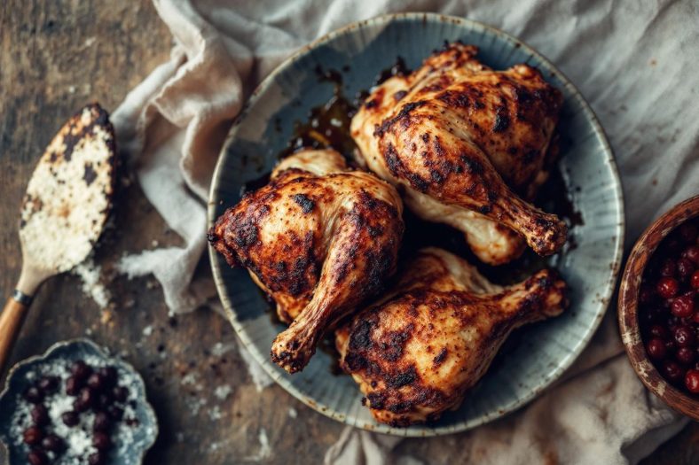 Recette de cuisses de poulet rôties croustillantes avec l'extra crisp